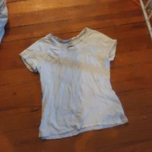 White and grey girls tee